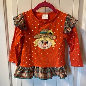 Thanksgiving sweater I long sleeve shirt with scarecrow I fall clothes for baby